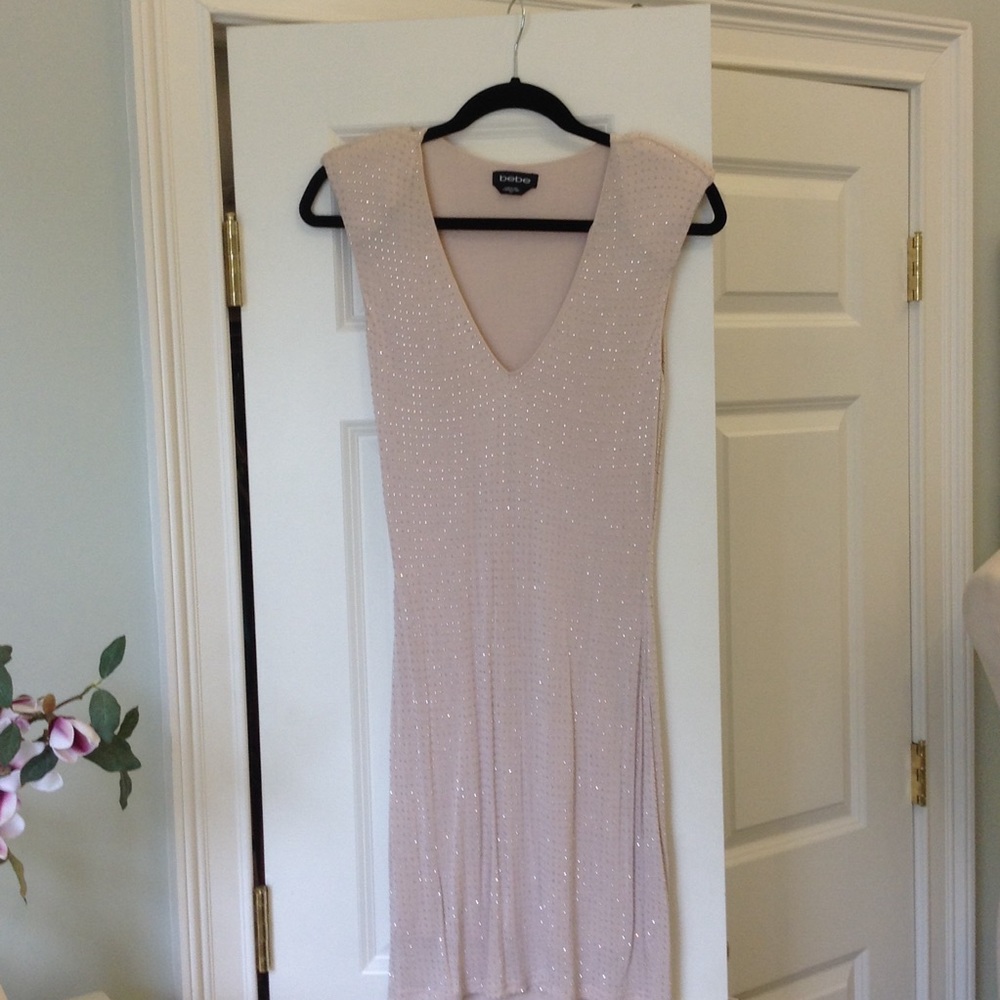 Bebe Dressy Nude Body Con Dress